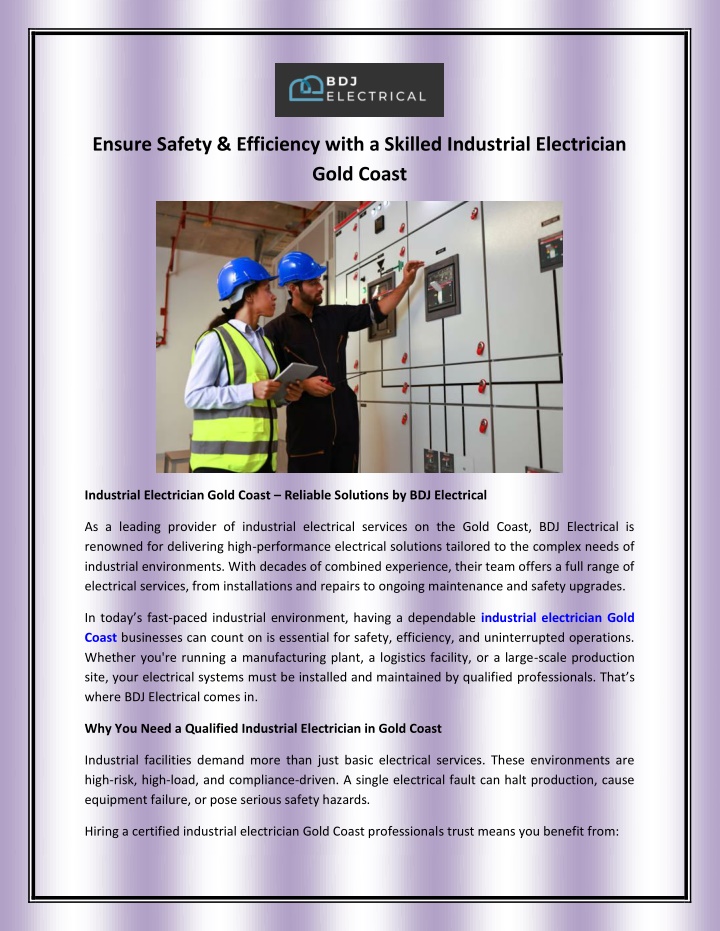 ensure safety efficiency with a skilled n.w