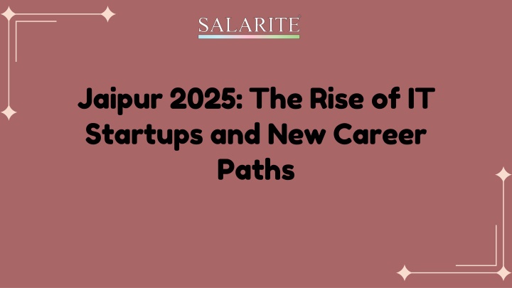 Jaipur 2025 The Rise of IT Startups and New Career Paths