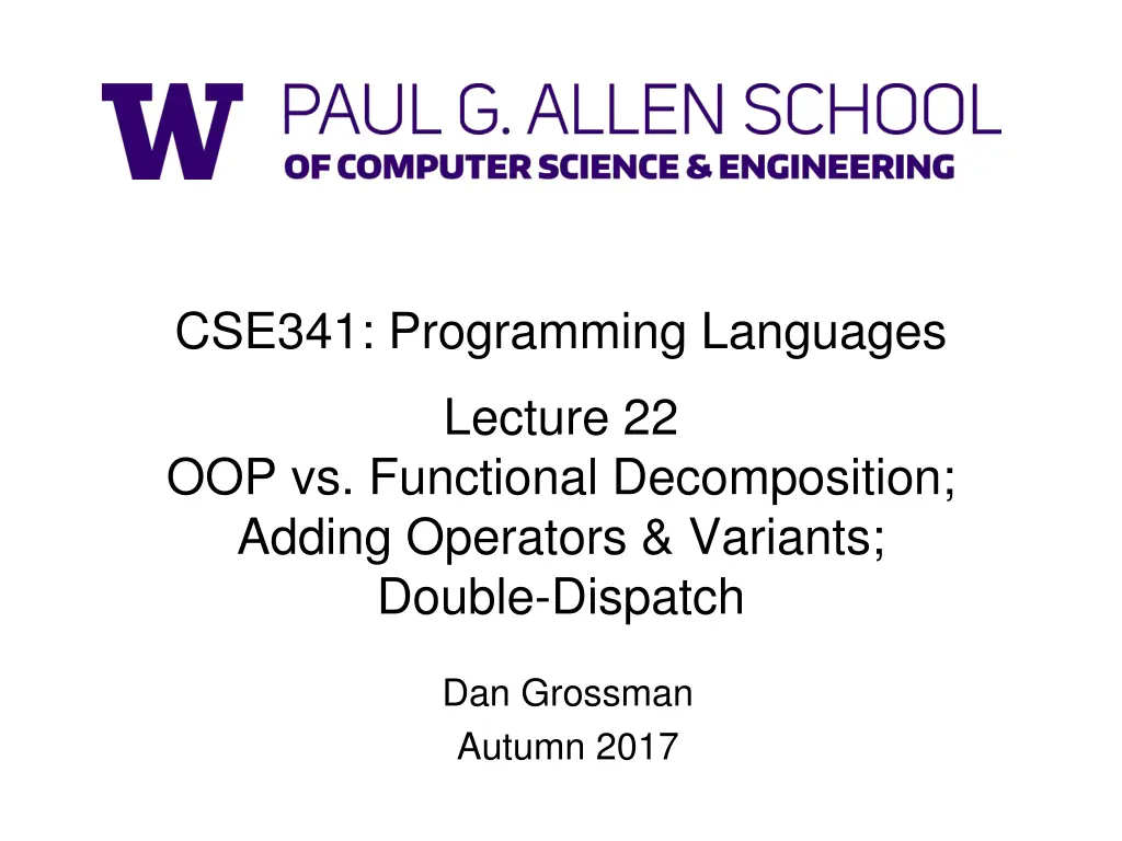 cse341 programming languages n.w