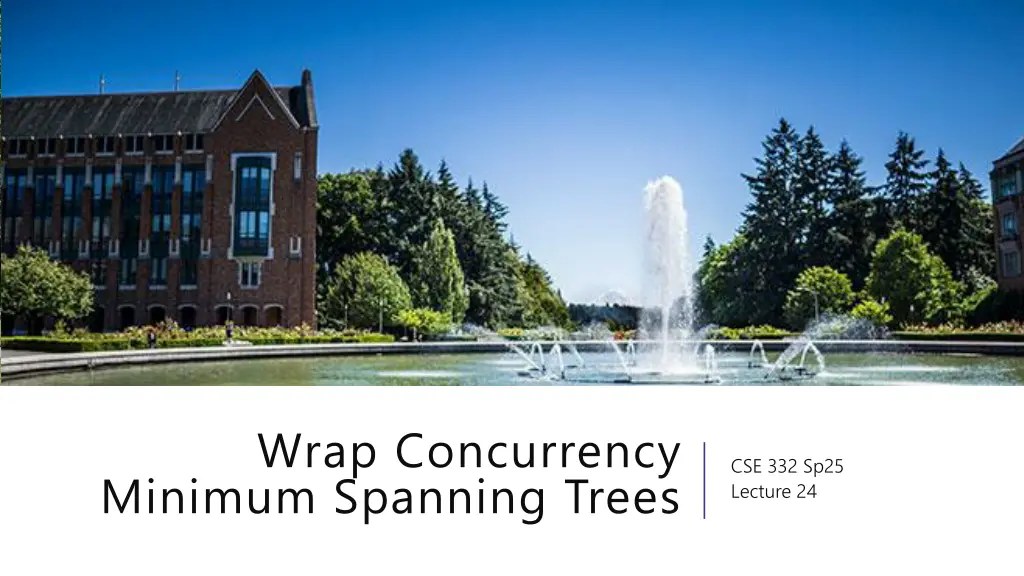 wrap concurrency minimum spanning trees n.w