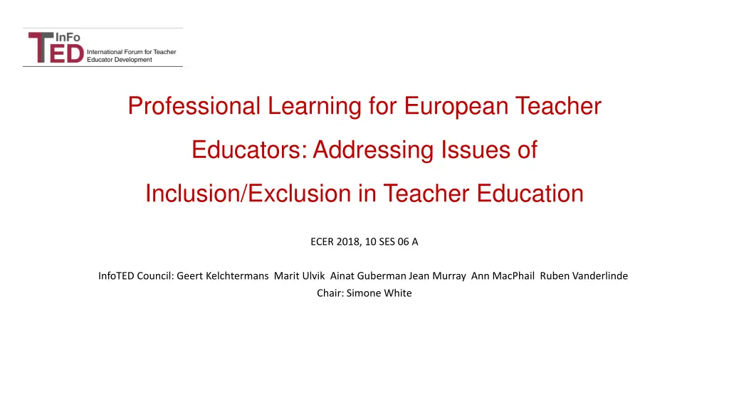 professional learning for european teacher n.w