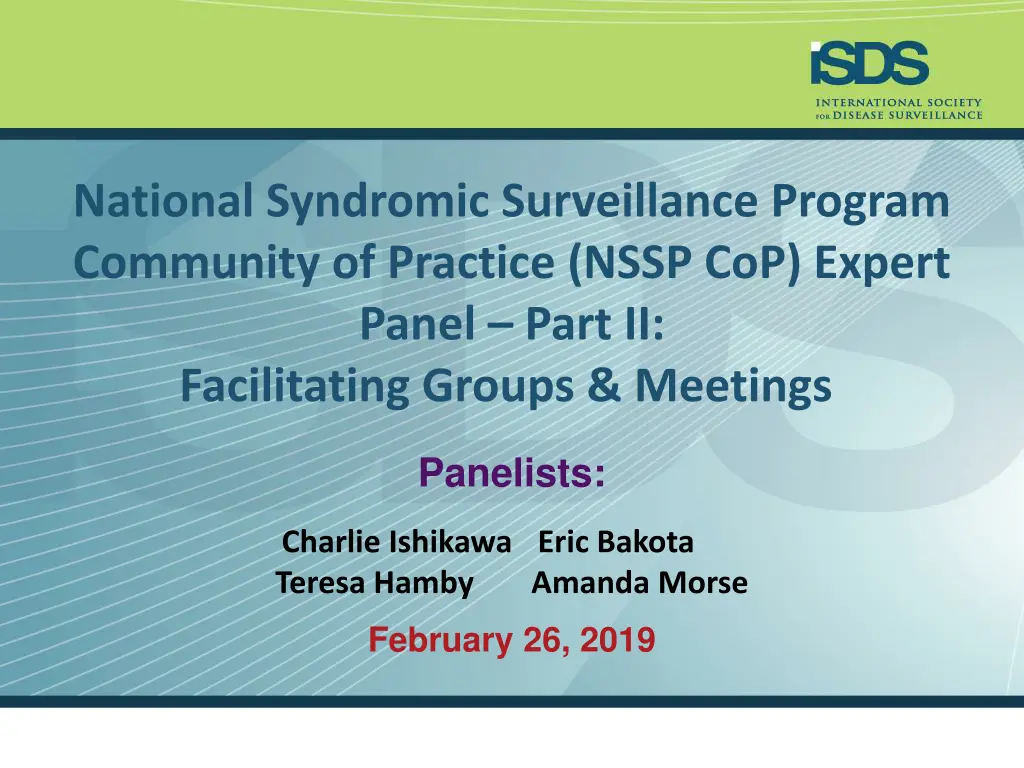 national syndromic surveillance program community n.w