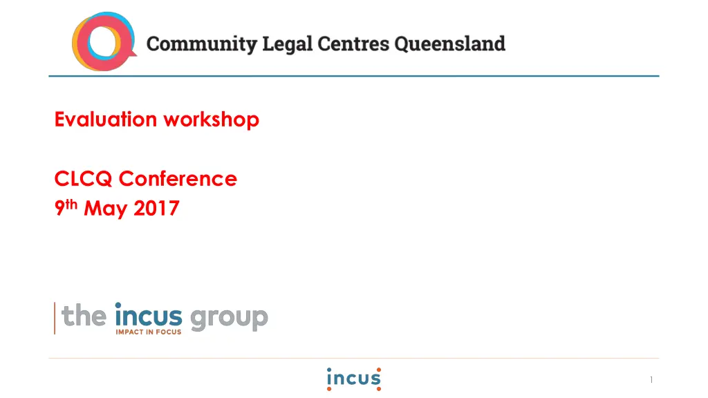 evaluation workshop n.w