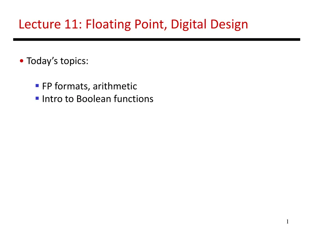 lecture 11 floating point digital design n.w