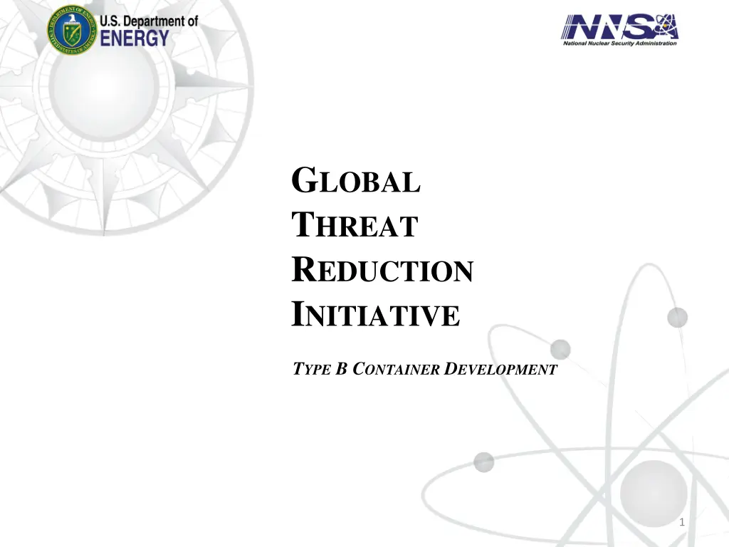 g lobal t hreat r eduction i nitiative n.w