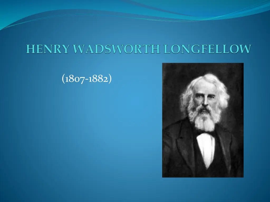 henry wadsworth longfellow n.w