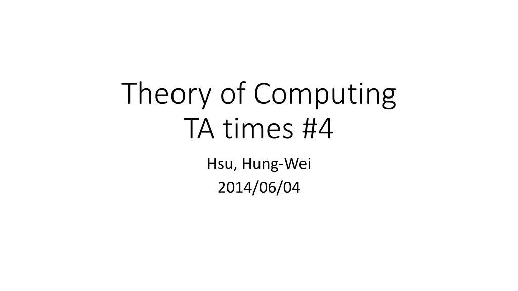 theory of computing ta times 4 n.w