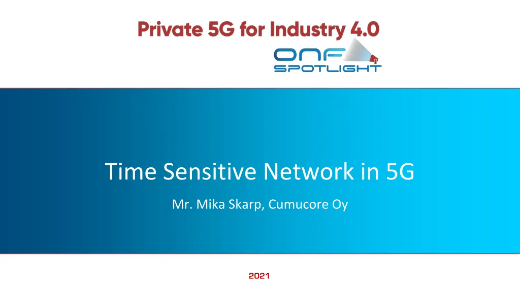 time sensitive network in 5g n.w