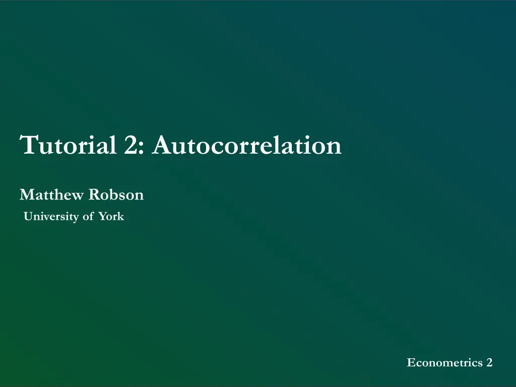 tutorial 2 autocorrelation n.w