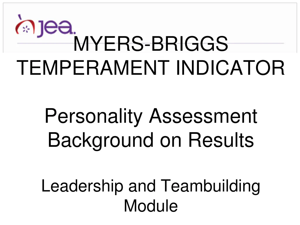 myers briggs temperament indicator n.w