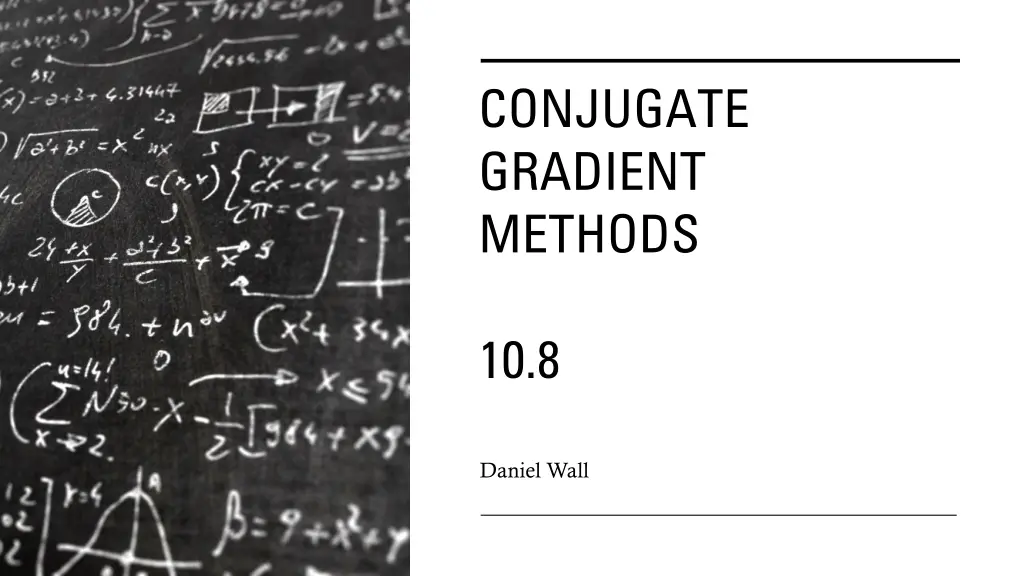 conjugate gradient methods n.w