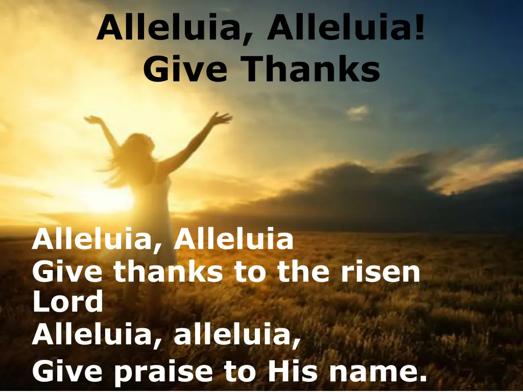 alleluia alleluia give thanks n.w