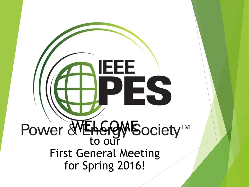 welcome to our first general meeting for spring n.w