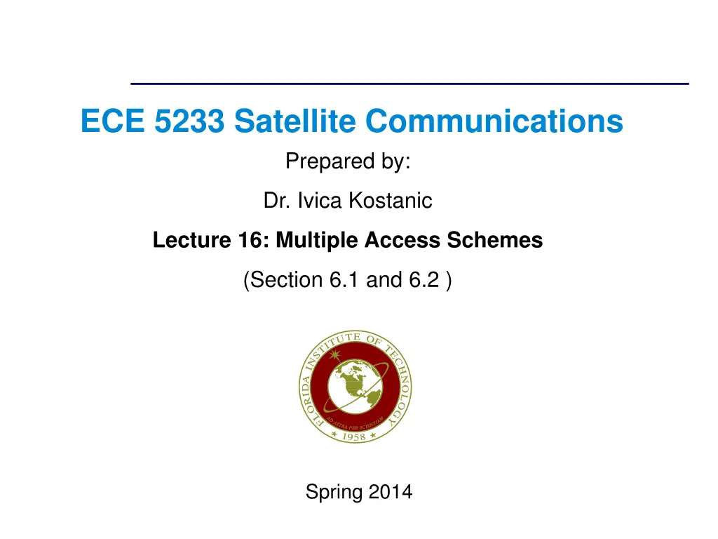 ece 5233 satellite communications prepared by n.w