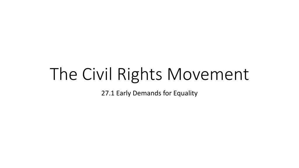 the civil rights movement n.w