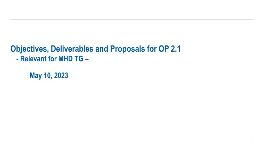 objectives deliverables and proposals n.w