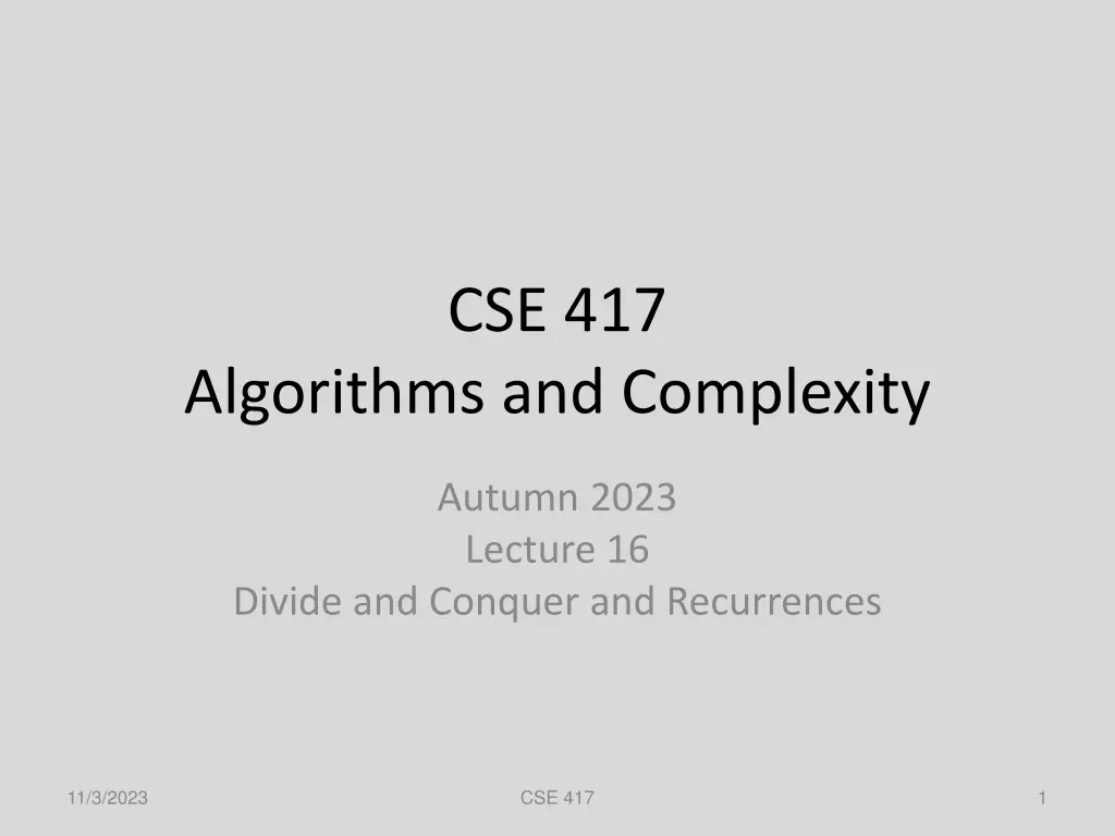 cse 417 n.w