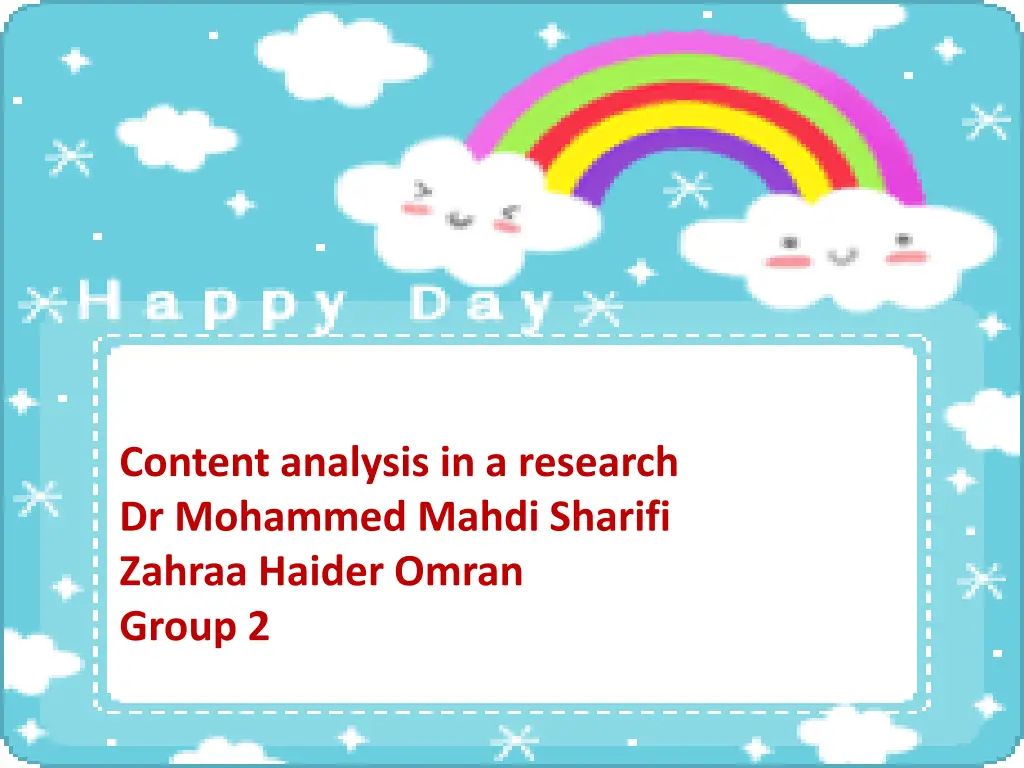 content analysis in a research dr mohammed mahdi n.w