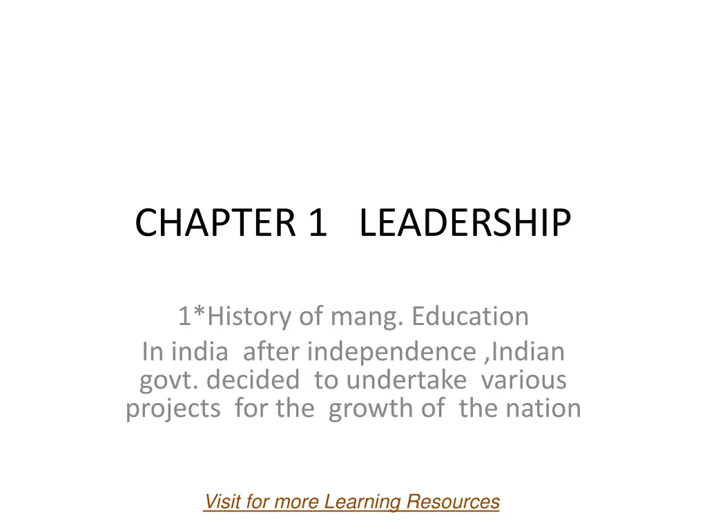 chapter 1 leadership n.w