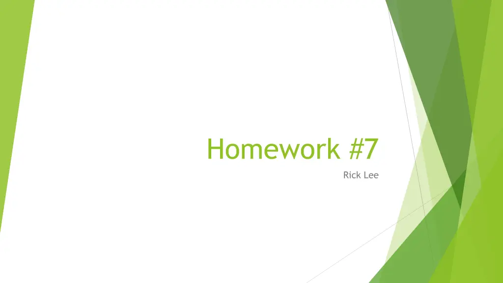 homework 7 n.w