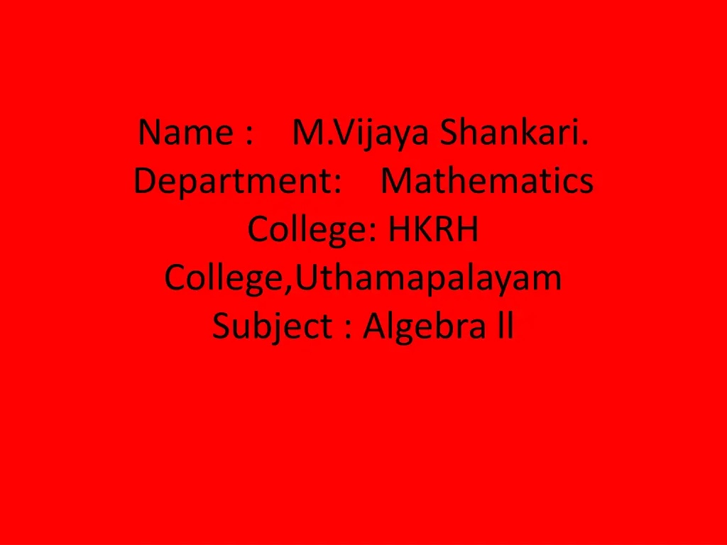 name m vijaya shankari department mathematics n.w