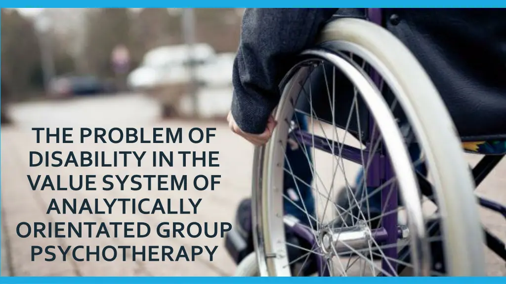 the problem of disability in the value system n.w