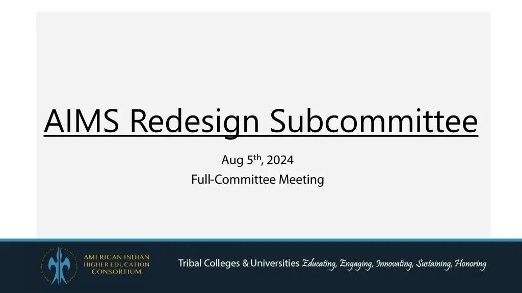 aims redesign subcommittee n.w