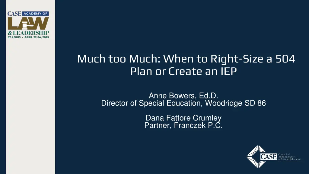 much too much when to right size a 504 plan n.w