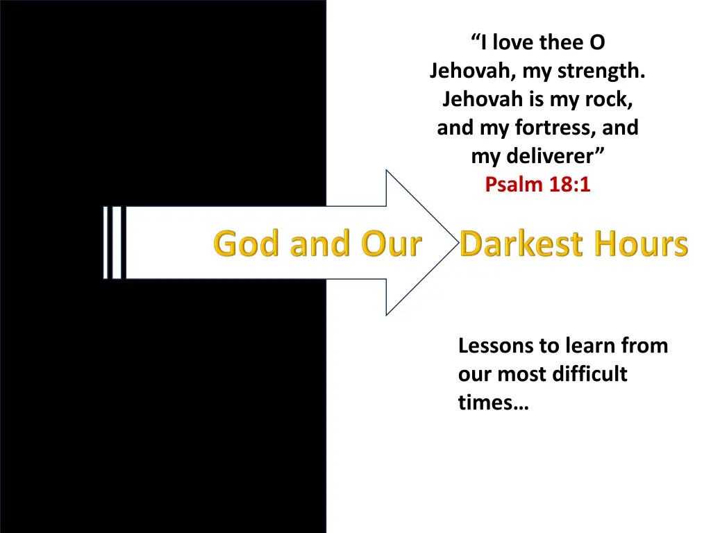 i love thee o jehovah my strength jehovah n.w