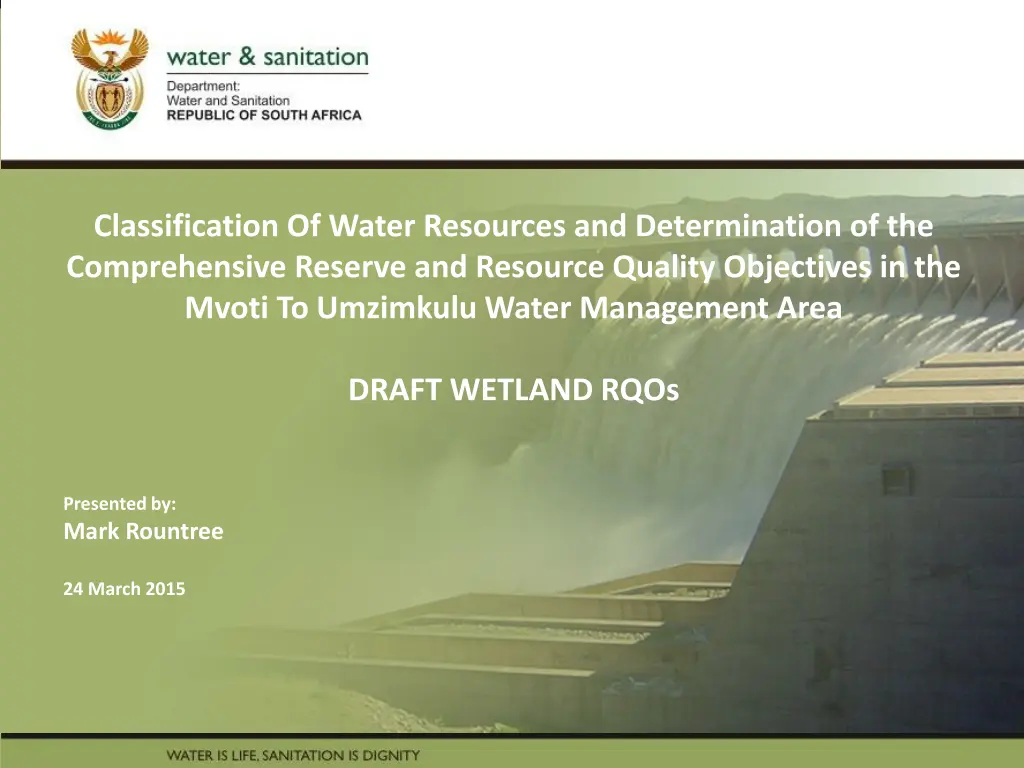 classification of water resources n.w