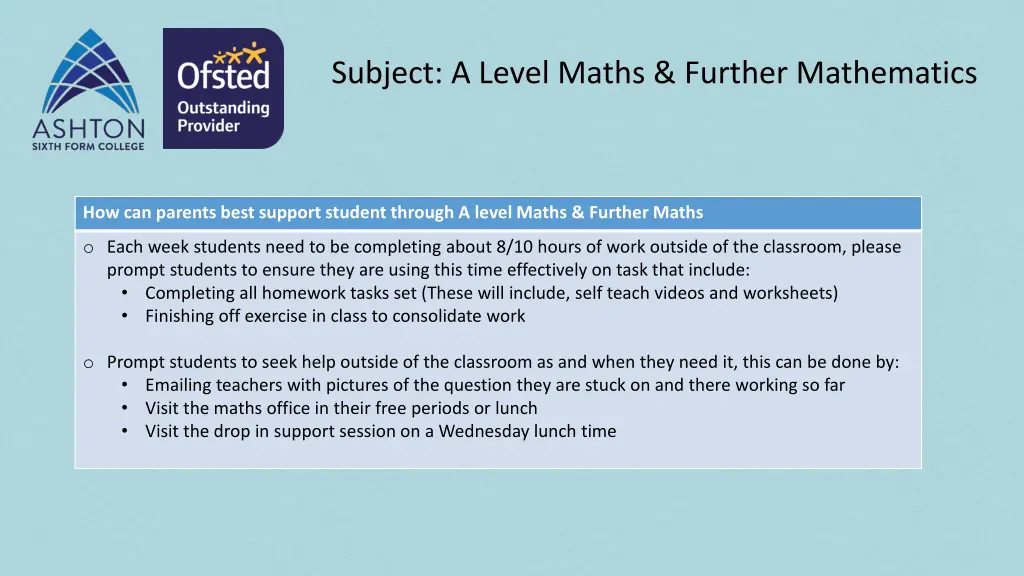 subject a level maths further mathematics n.w