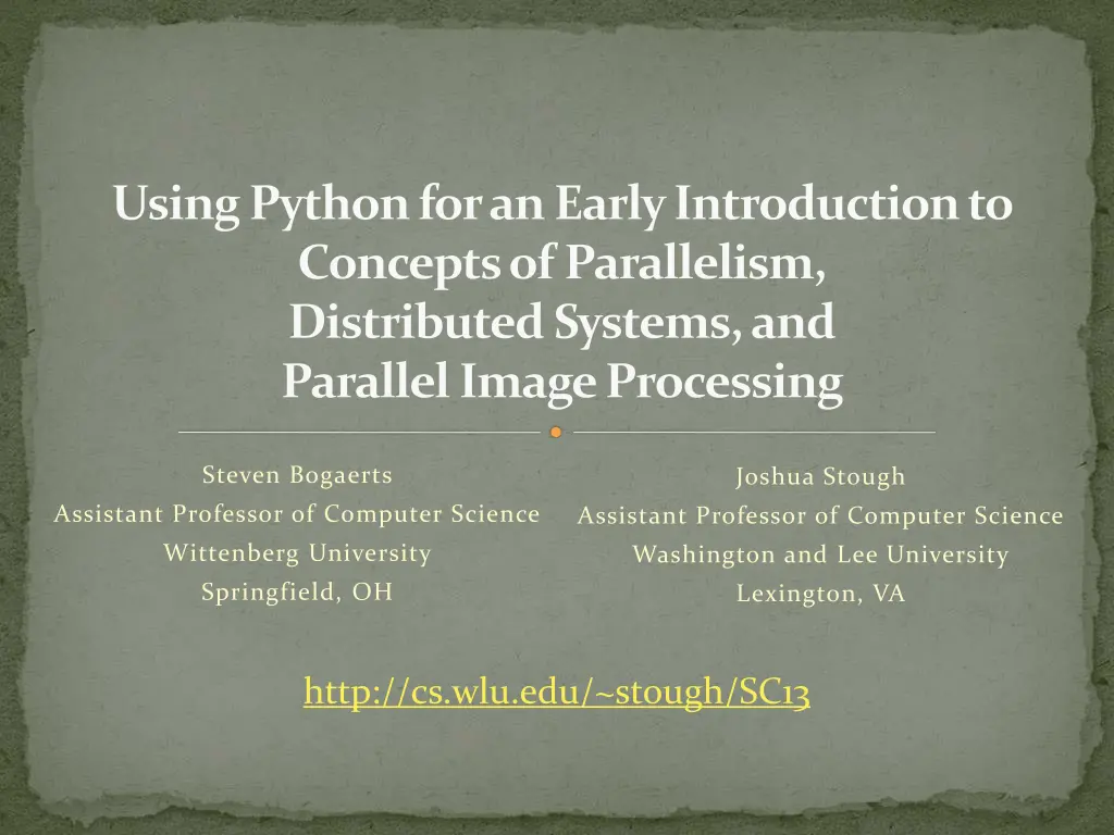 using python for an early introduction n.w