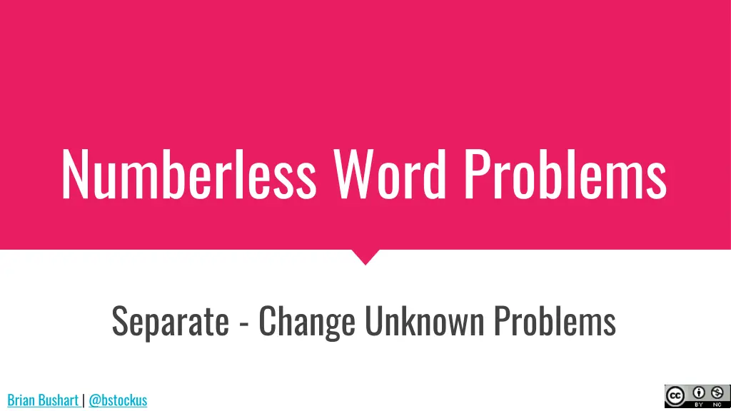 numberless word problems n.w