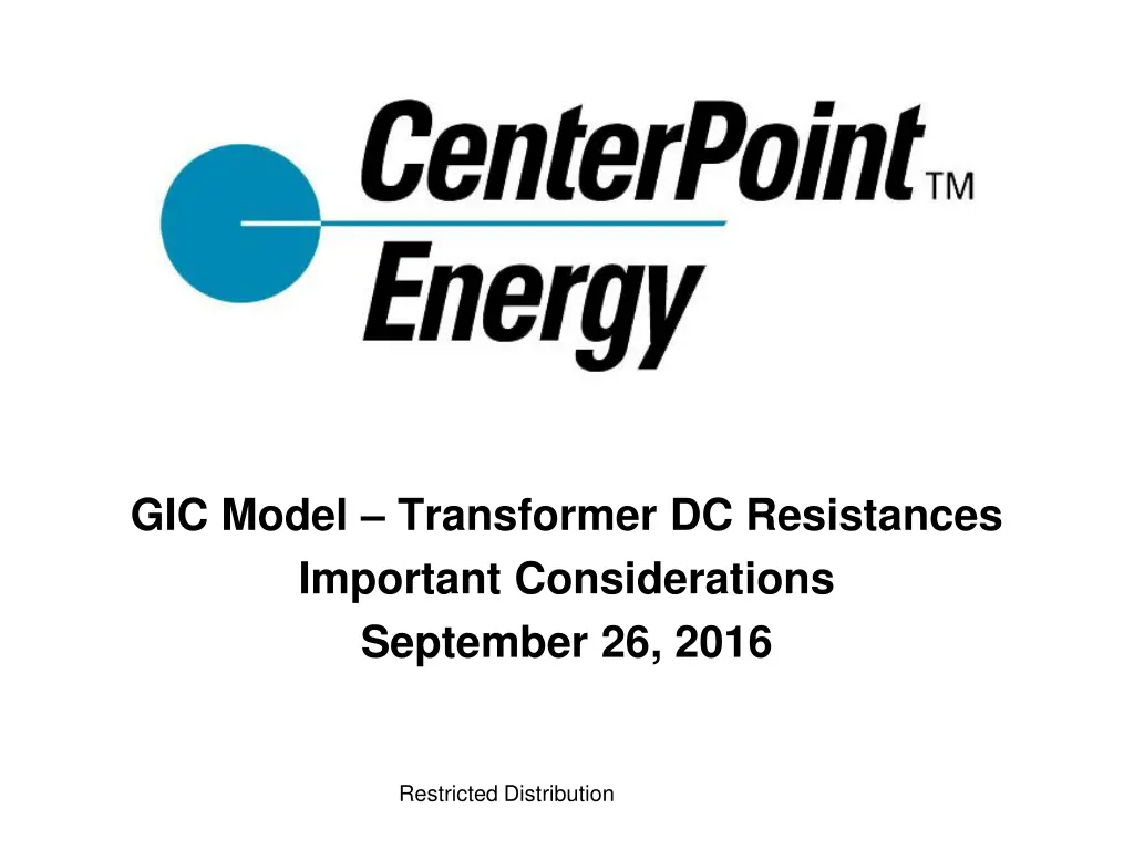 gic model transformer dc resistances important n.w