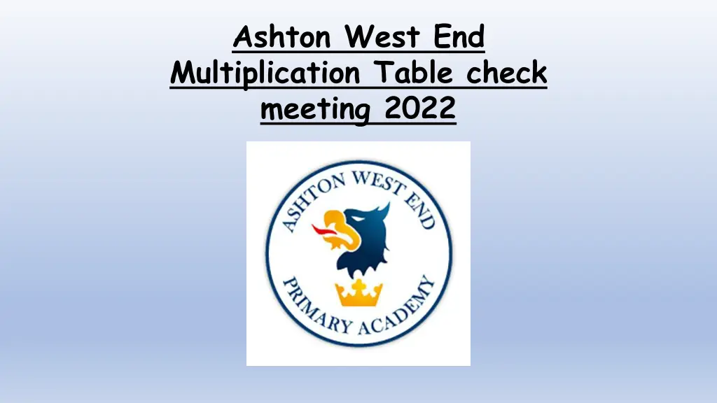 ashton west end multiplication table check n.w