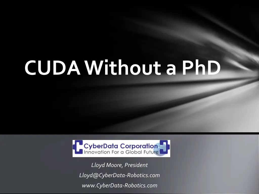 cuda without a phd n.w