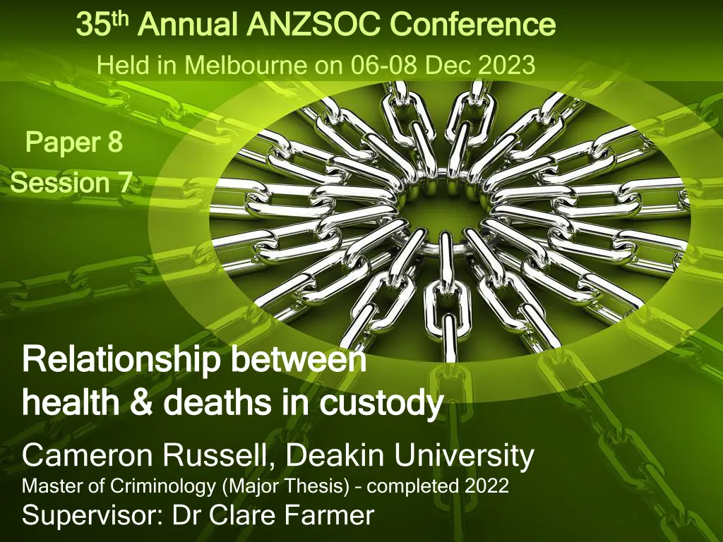 35 35 th th annual anzsoc conference annual n.w