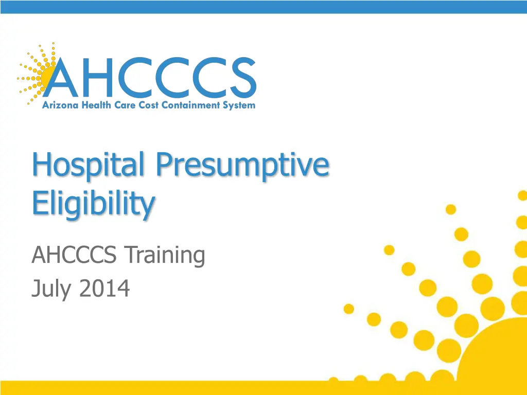 hospital presumptive eligibility n.w