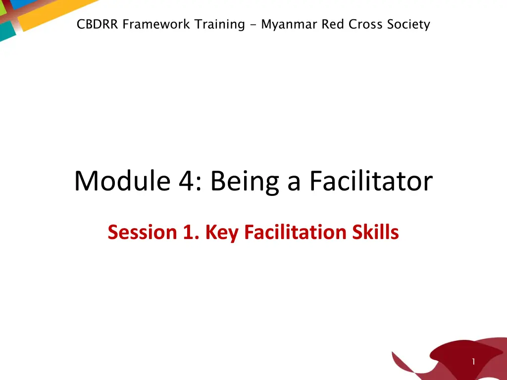 cbdrr framework training myanmar red cross society n.w