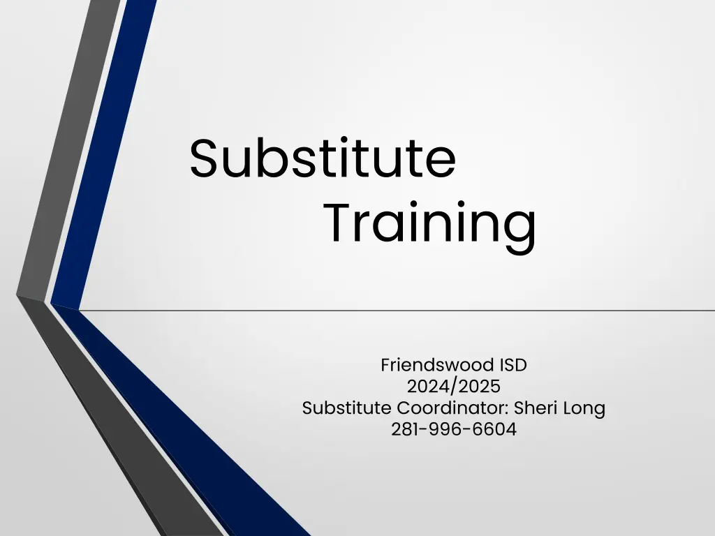 substitute training n.w
