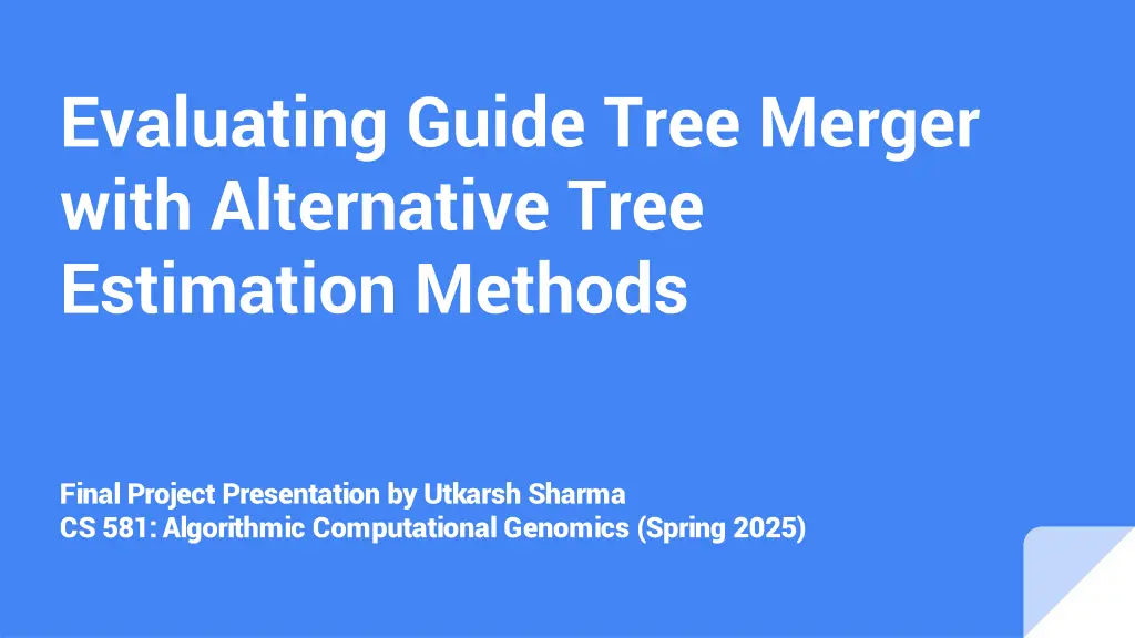 evaluating guide tree merger with alternative n.w