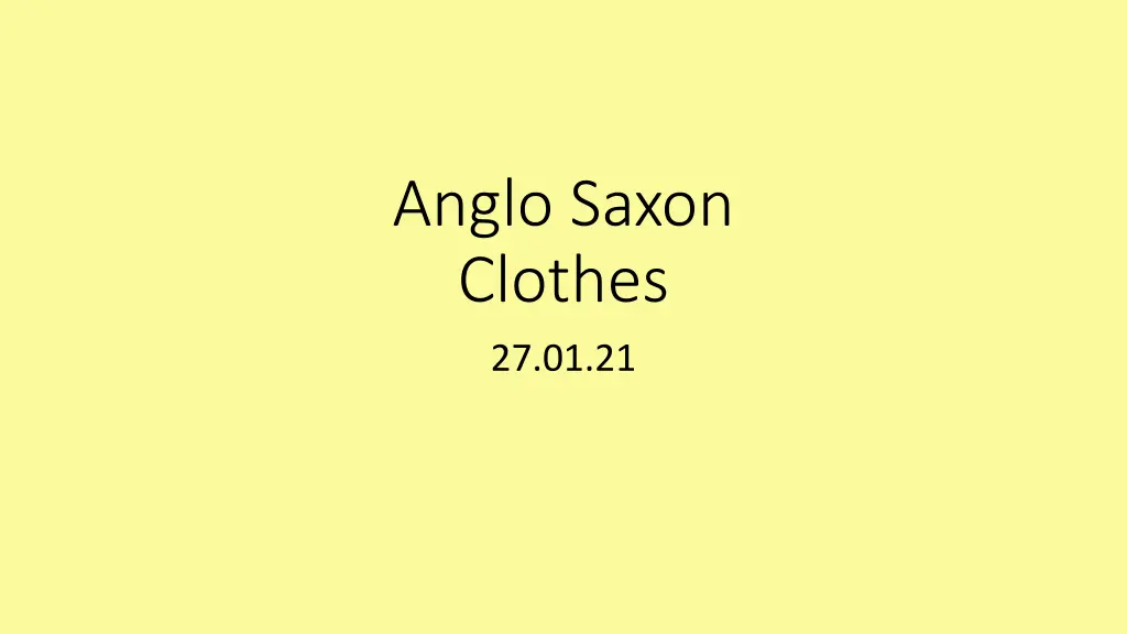 anglo saxon clothes n.w