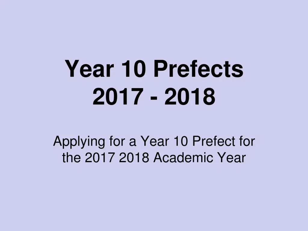 year 10 prefects 2017 2018 n.w
