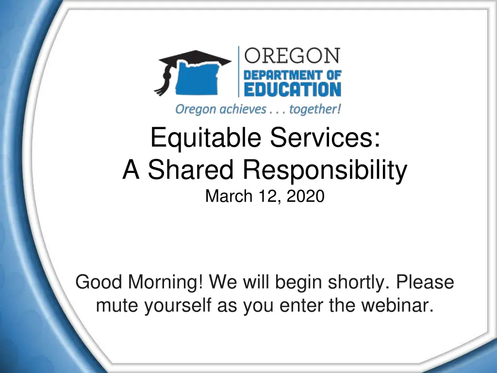 equitable services a shared responsibility march n.w