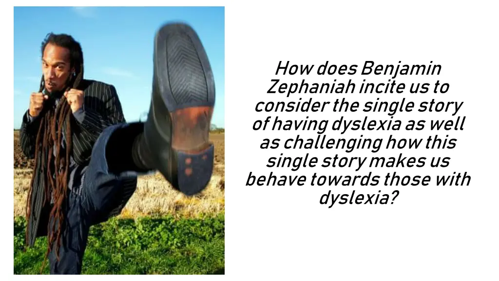 how does benjamin zephaniah incite us to consider n.w
