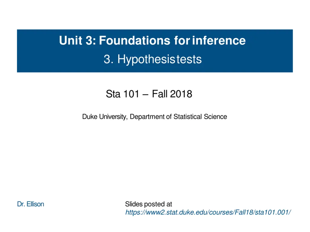 unit 3 foundations forinference 3 hypothesistests n.w