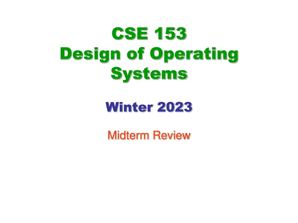 cse 153 n.w