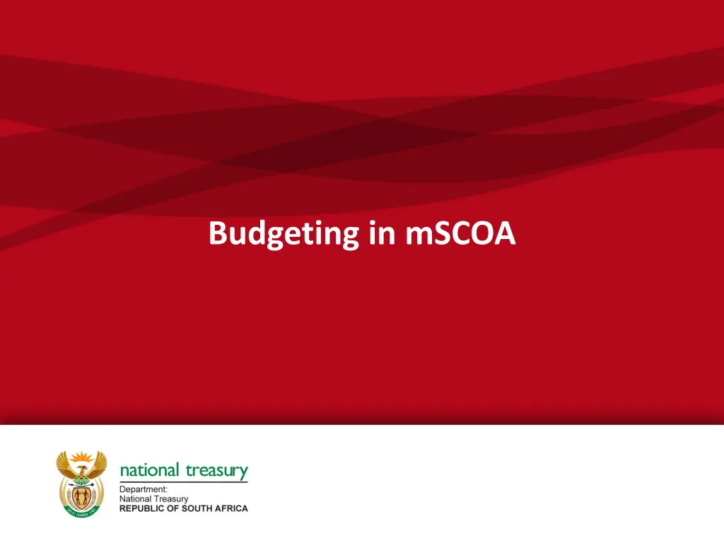 budgeting in mscoa n.w