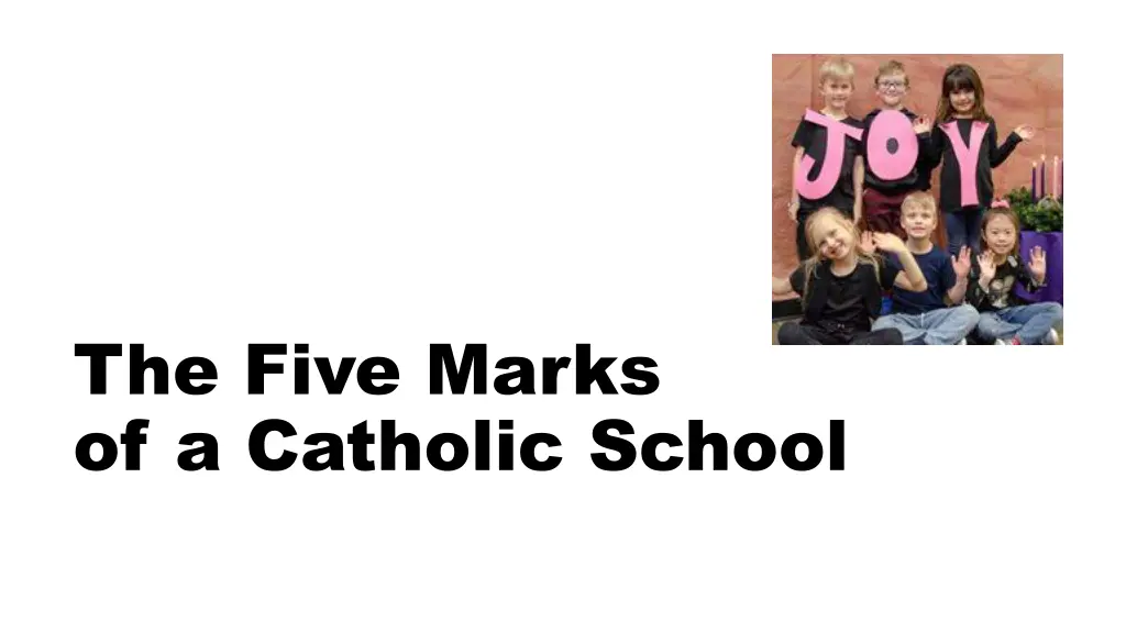 the five marks of a catholic school n.w