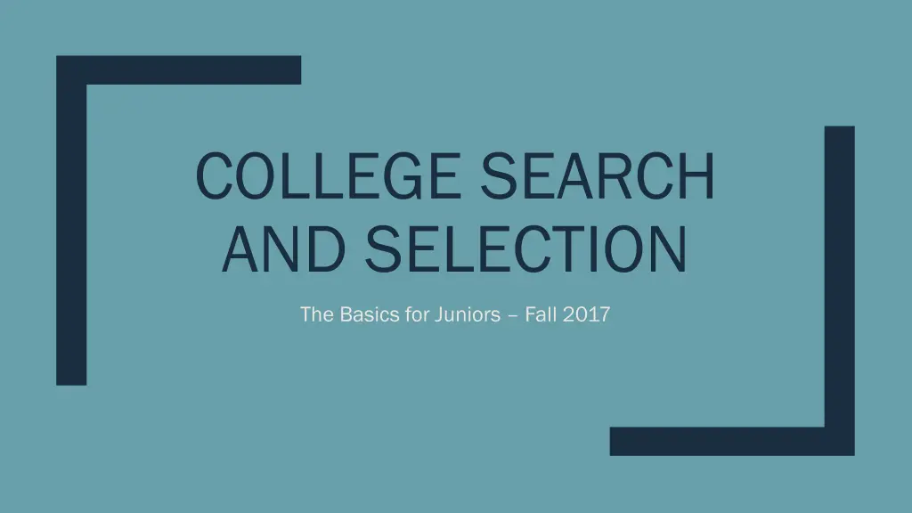 college search and selection n.w